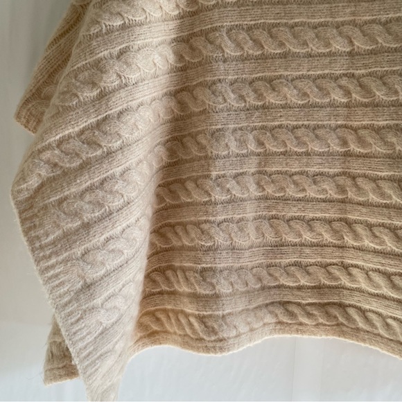 Anthropologie Cropped Knit Poncho Sweater OS - Picture 6 of 8